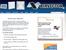 Tablet Screenshot of airvector-hvac.com